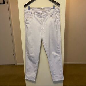 Madewell Stovepipe White Stretch Skinny Jeans Womens Size 32 Pants